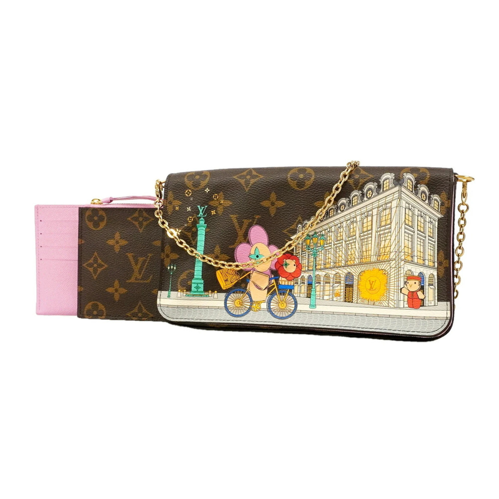 Louis Vuitton Monogram Vivienne Pochette Felicie Wallet/Shoulder Wallet M8154...